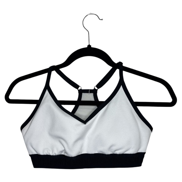 PINK Victoria's Secret White and Black Sleeveless Crop Top - Picture 2 of 5
